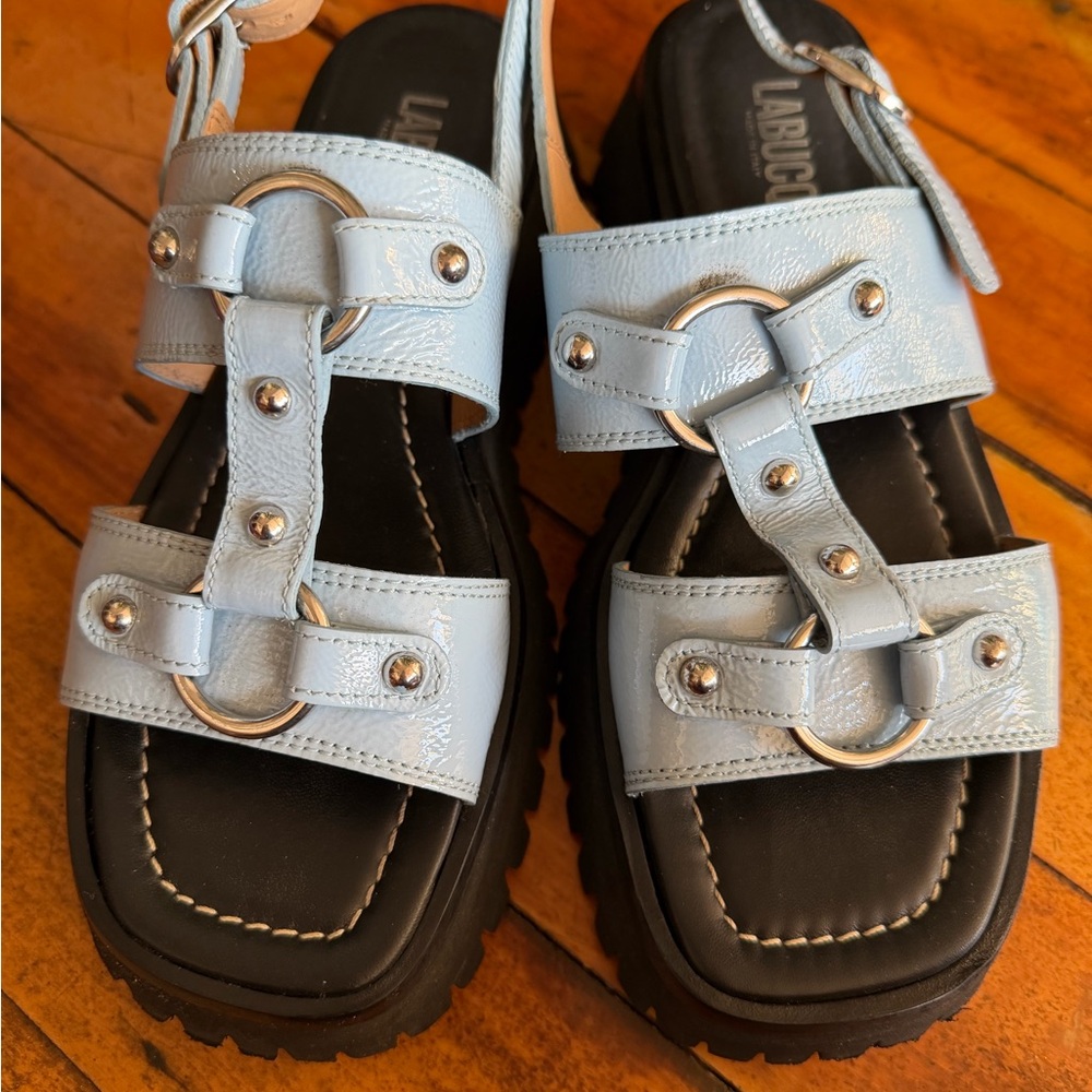 Atlas Sandal Sky Blue Platform Sandals - Picture 6 of 11